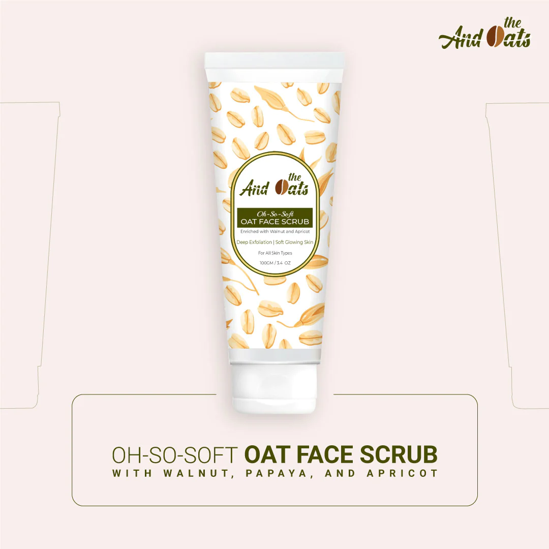 And The Oats Oh-So-Soft Oat Face Scrub with Walnut, Papaya, and Apricot – 100gm