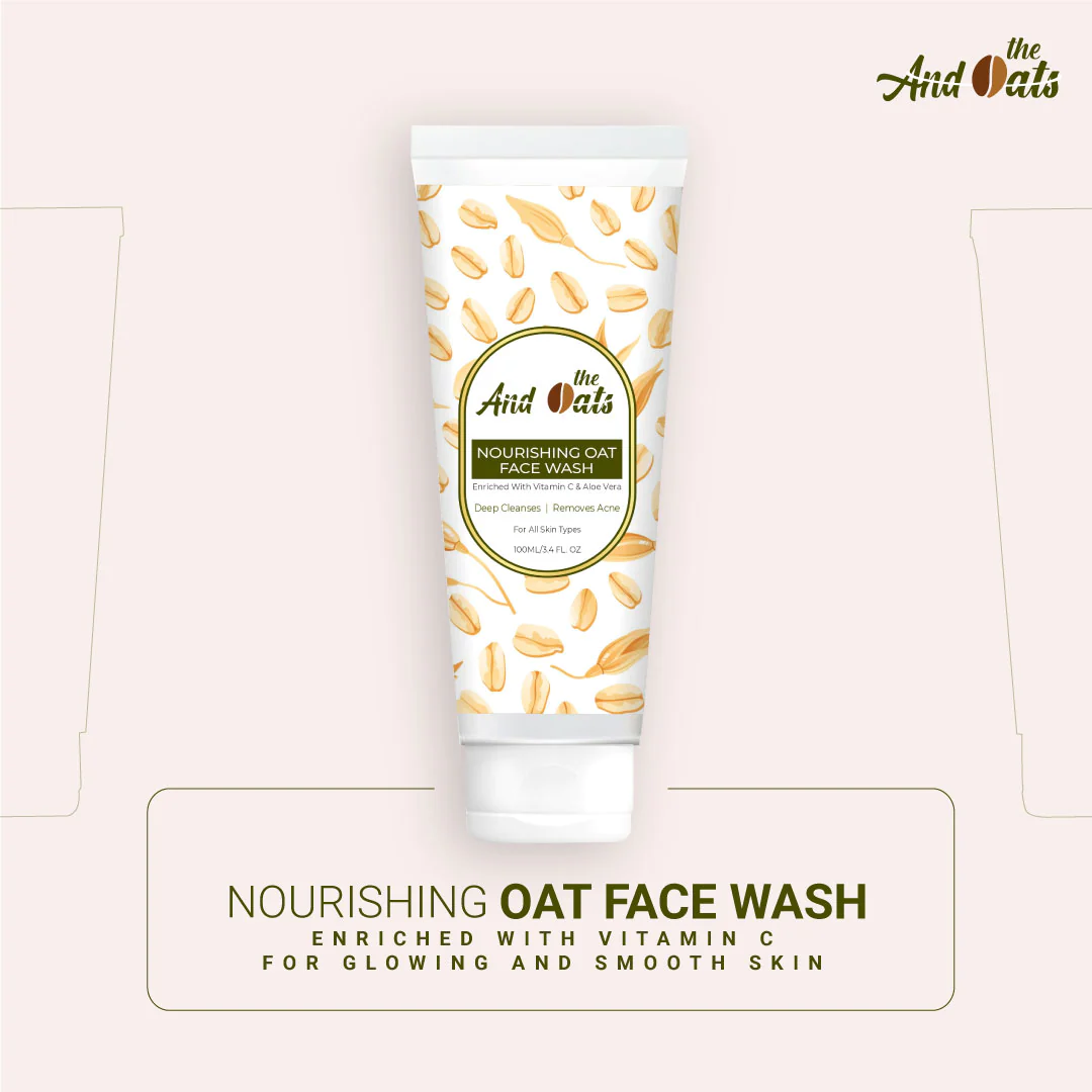 Nourishing Oat face wash enriched with Vitamin C for glowing and smooth skin – 100ml